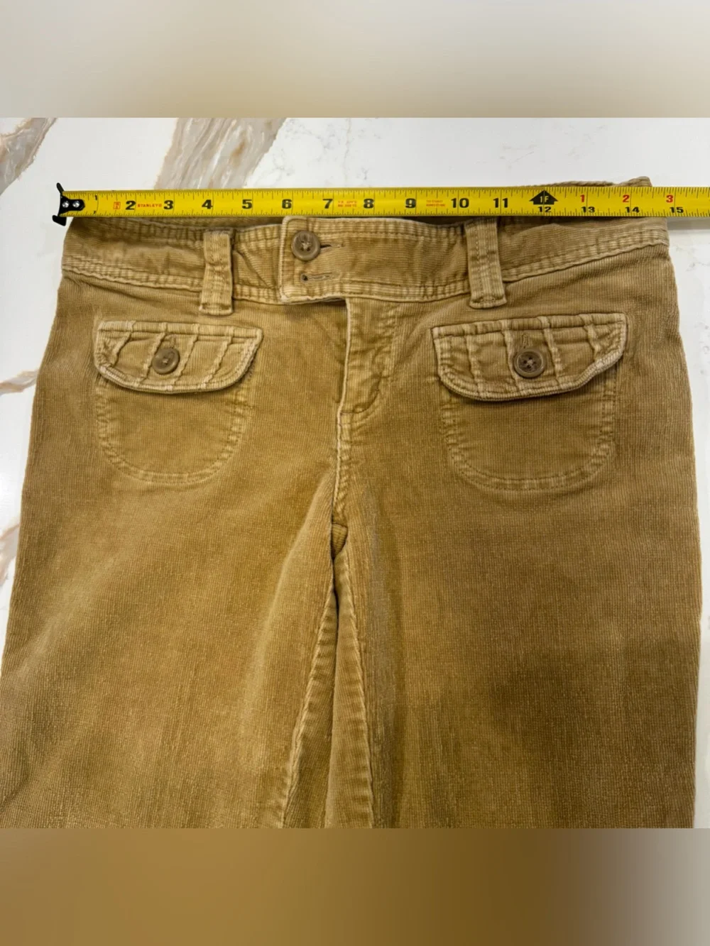 Y2K Low Rise Brown Corduroy Bootcut Flare Pants Z Universe Size 3